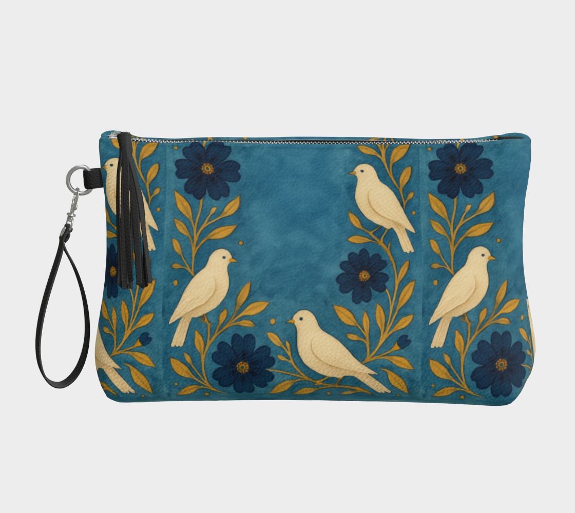 Doves of Peace Clutch Wristlet