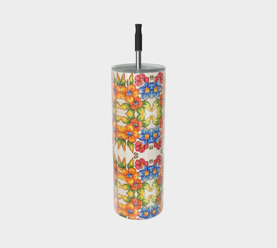 Positano Flowers Water Bottle