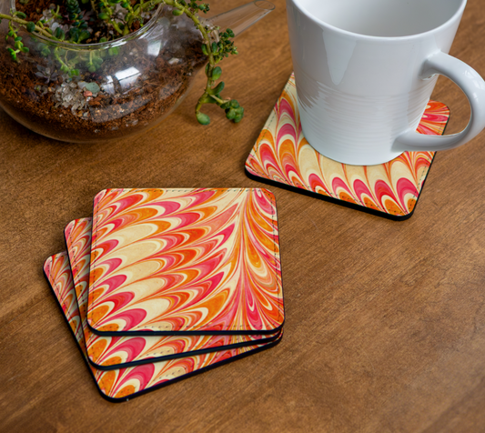 Tangerine Swirl Coasters