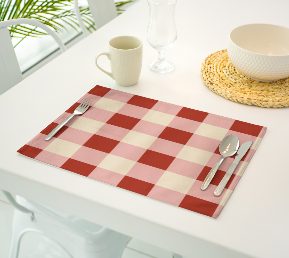 Red Gingham Placemats