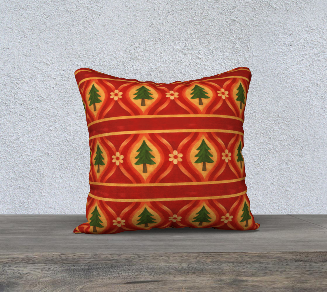 Hearthside Pines banded 18 x 18 pillow