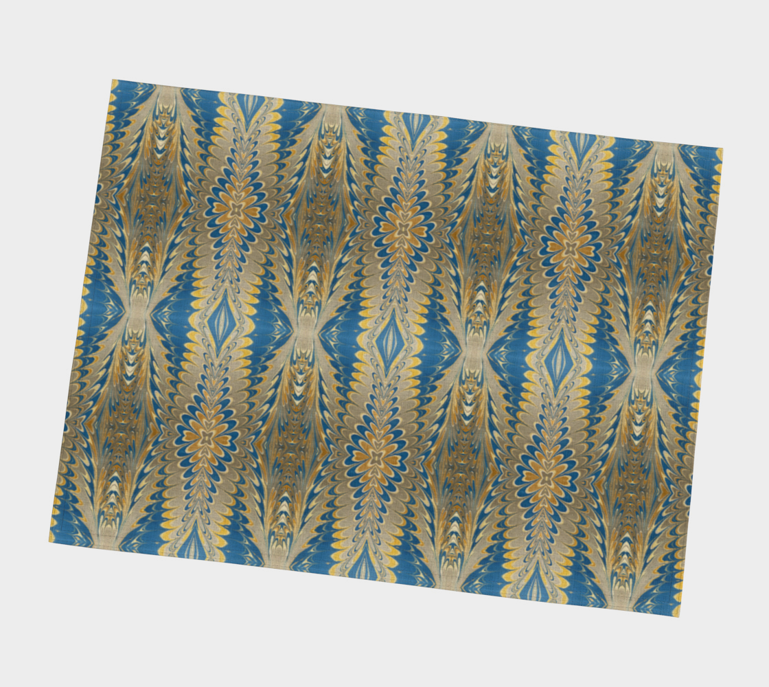Prussian Blue Swirl Placemats