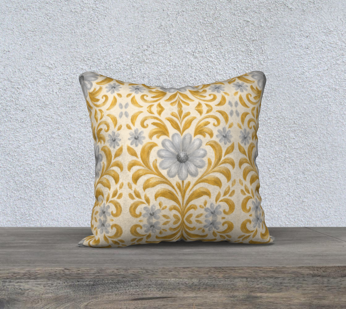 gilded gardens 22 x 22 pillow