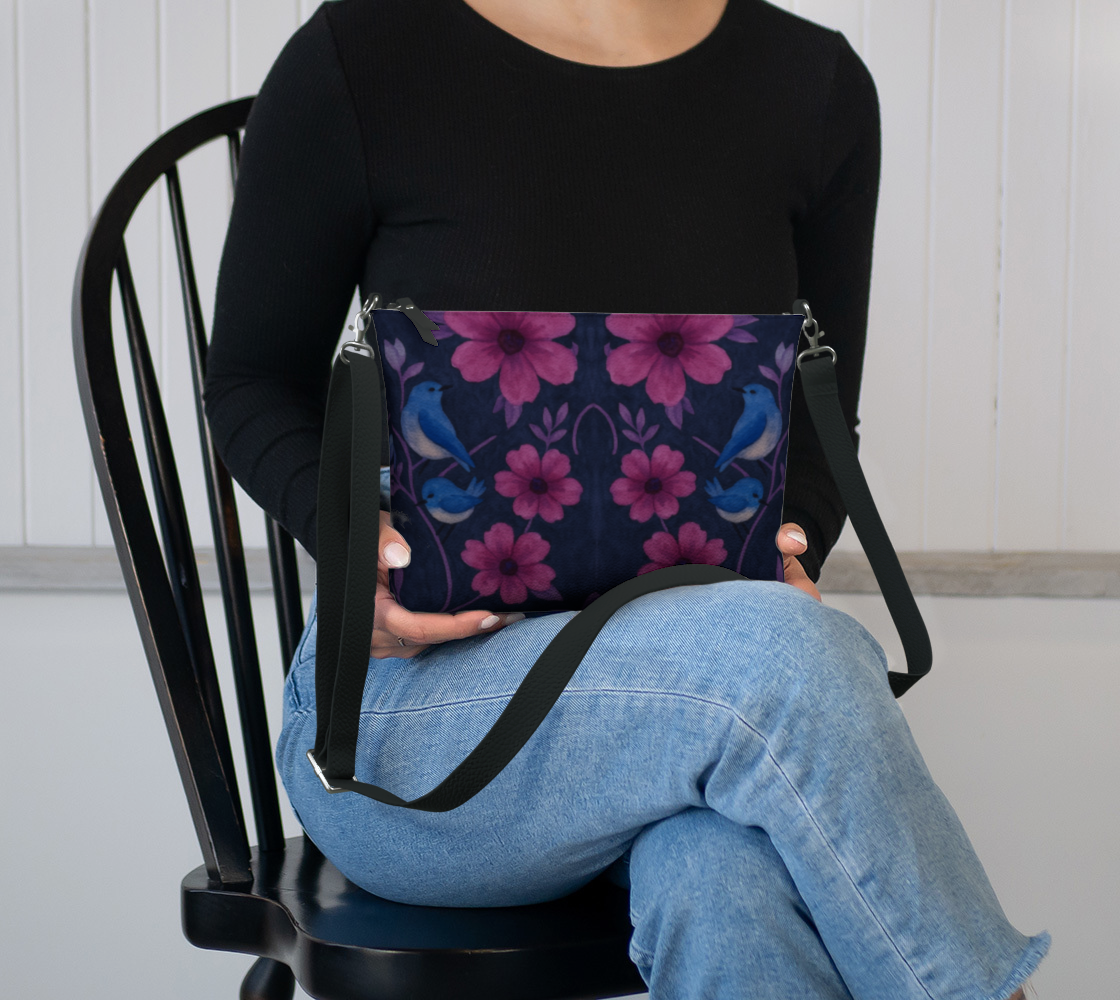 Songbird Bloom Plum Crossbody Bag