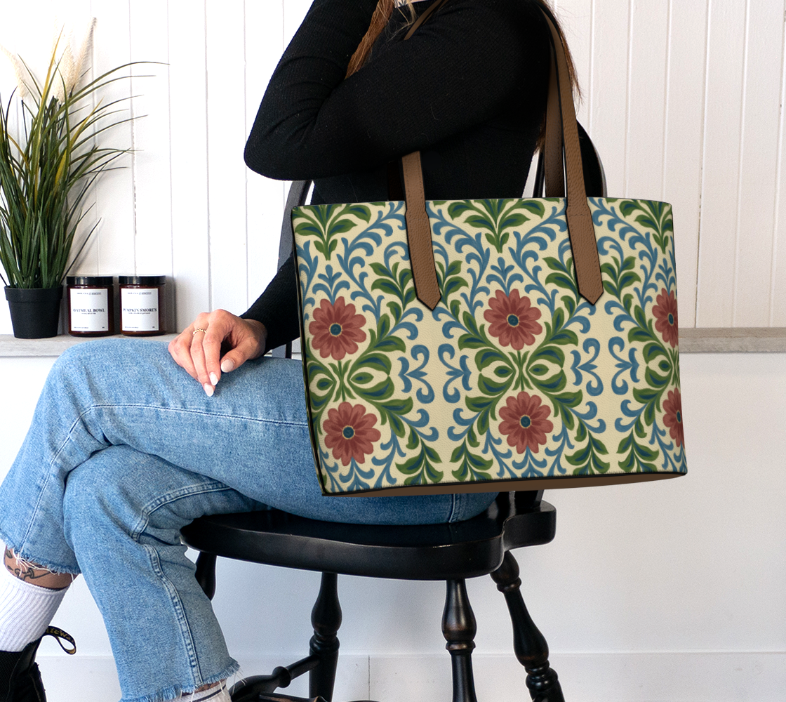 Jardin Provencale Blush Vegan Leather Tote