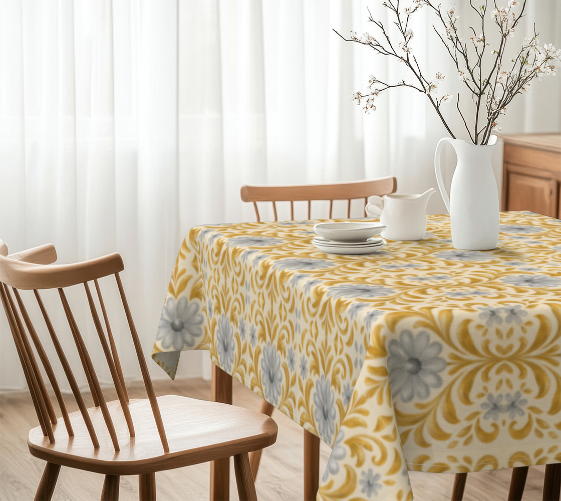 Gilded Garden 60 x 60 WEDDING Tablecloth