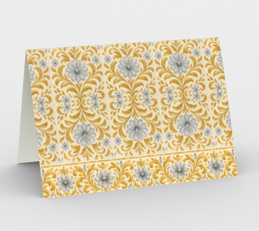 Gilded Garden Damask stationary