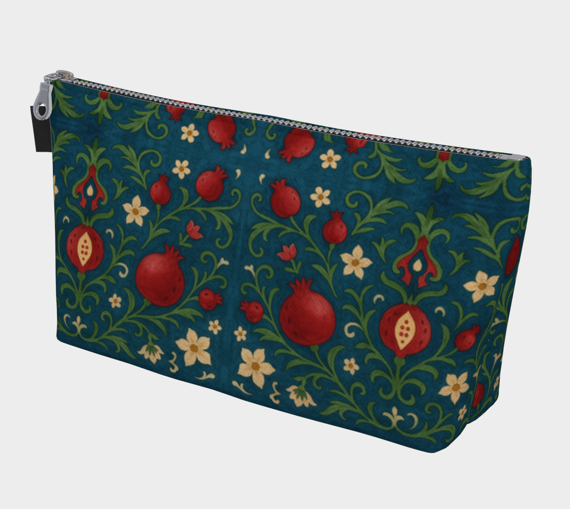 Winter Pomegranates Makeup Bag