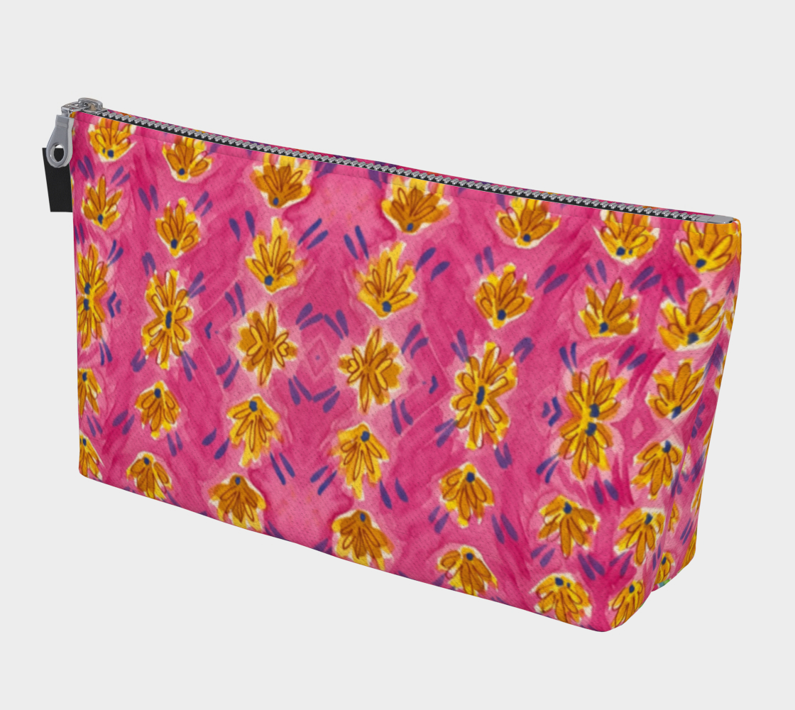 Pink Botanique Makeup Bag