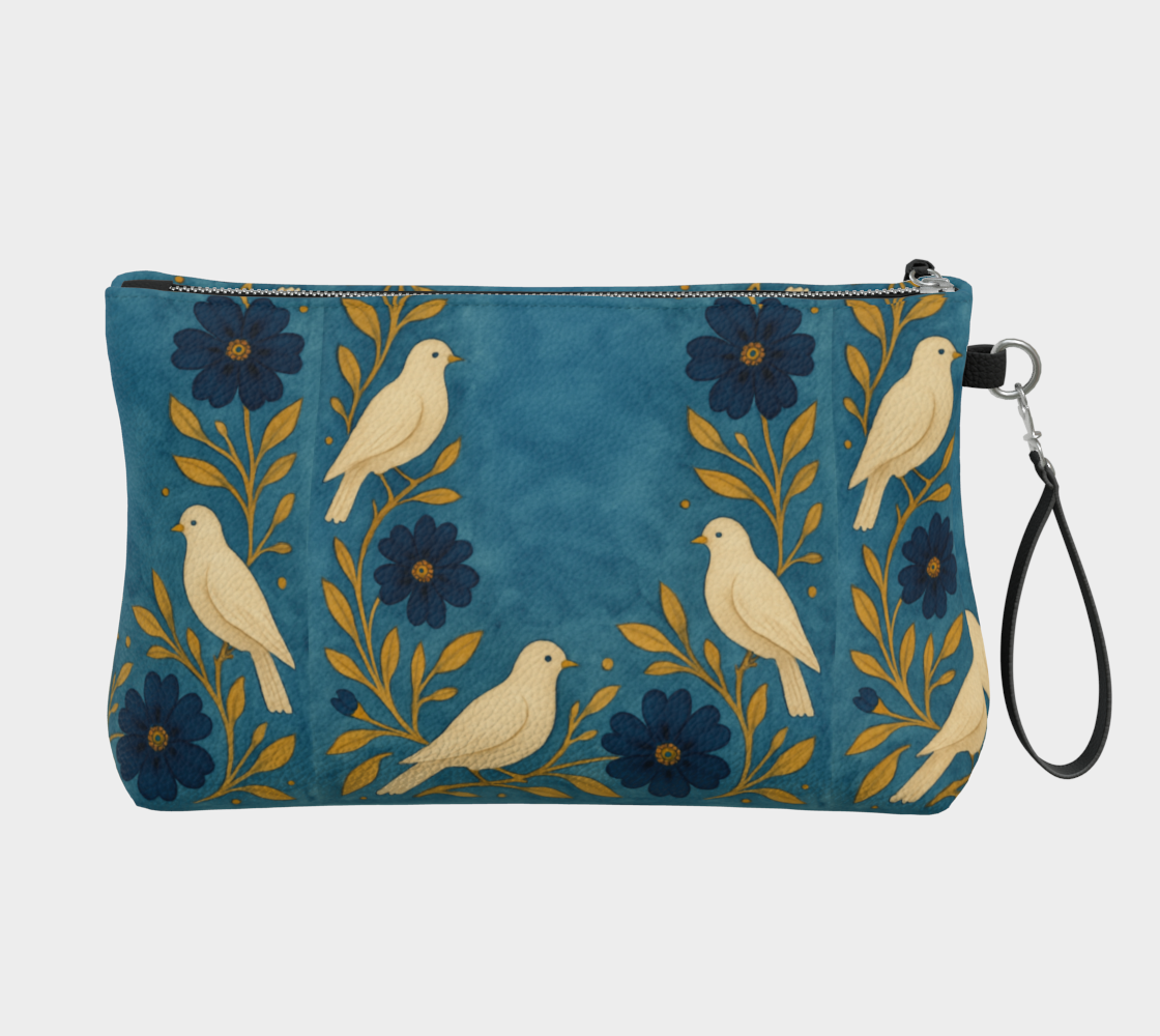 Doves of Peace Clutch Wristlet