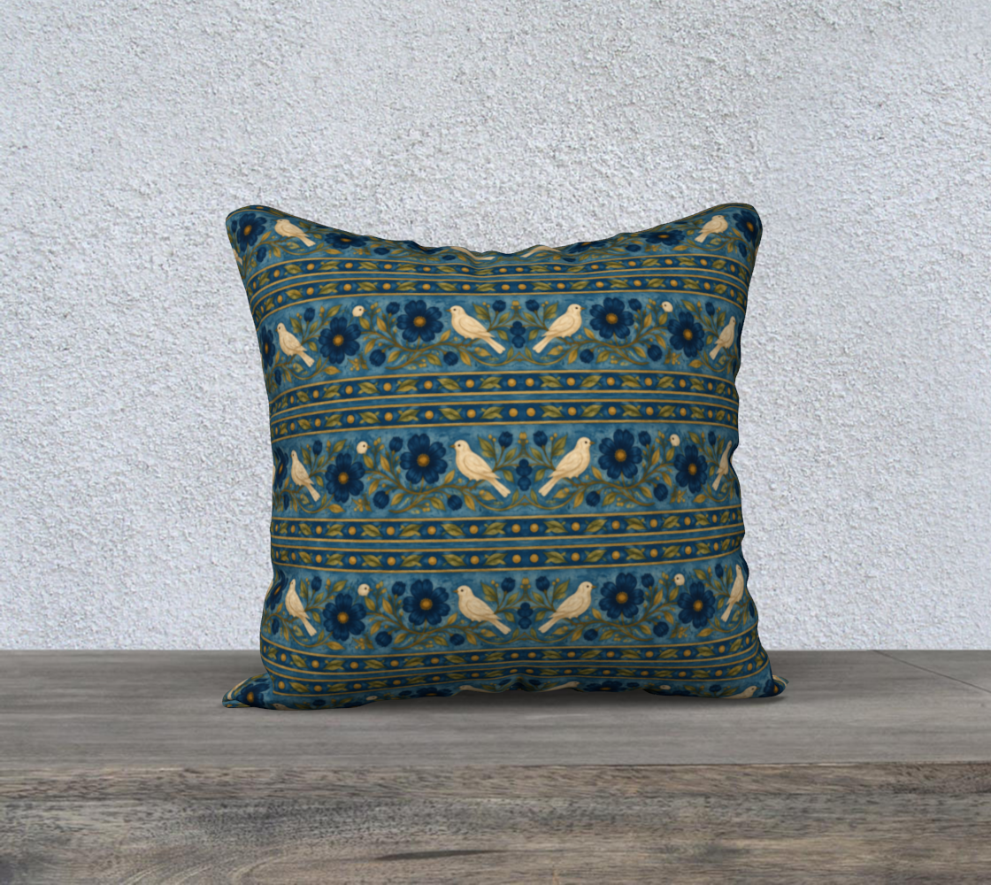 DOVES OF PEACE BANDED 18 X 18 REDO PILLOW