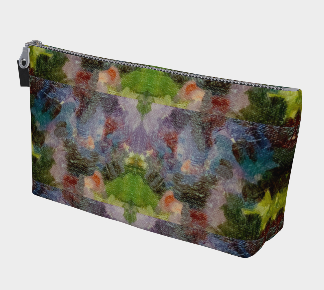 Lilac Waterlilies Makeup Bag