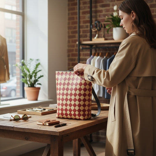 Cranberry Mini Harlequin Vegan Leather Backpack