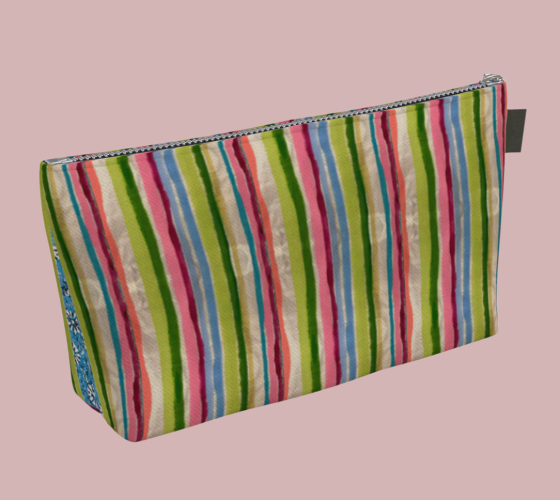 Pinstripe Pop Makeup Bag AOW