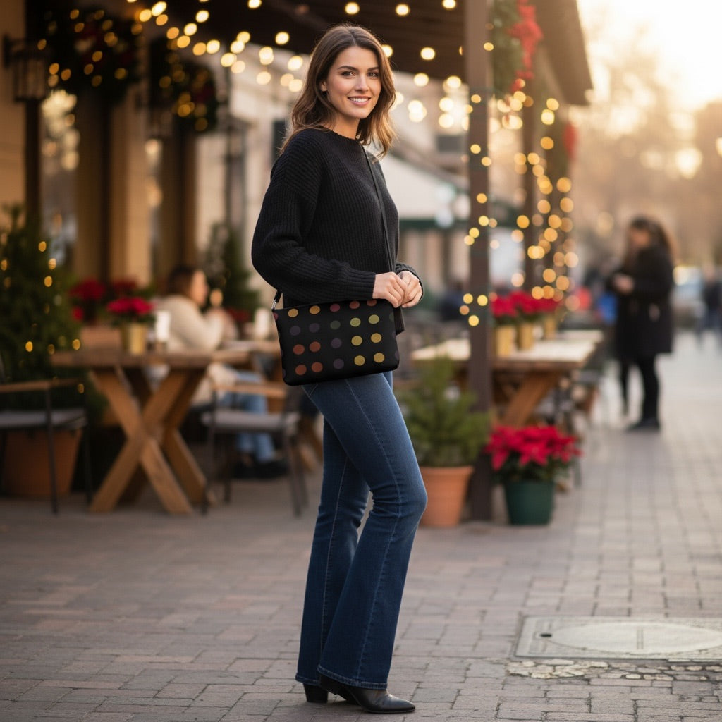 Carnivale Vegan Leather Crossbody Purse