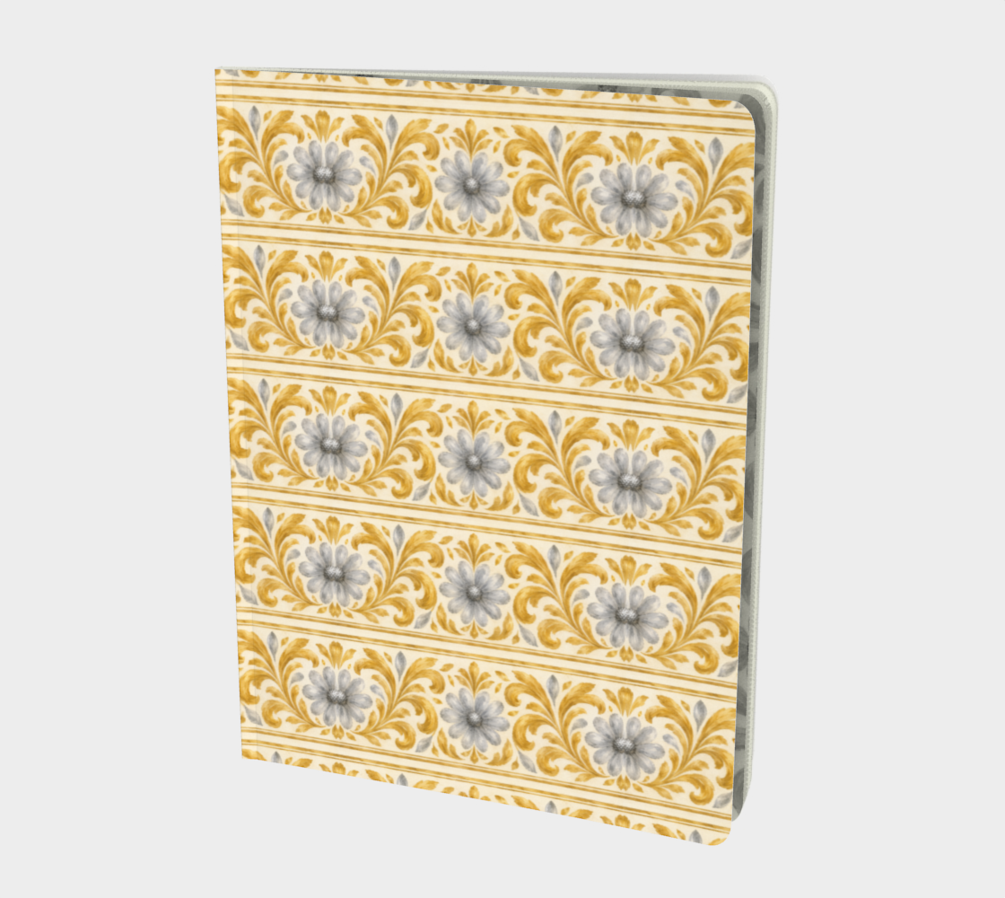 Gilded Garden Striped Notebook
