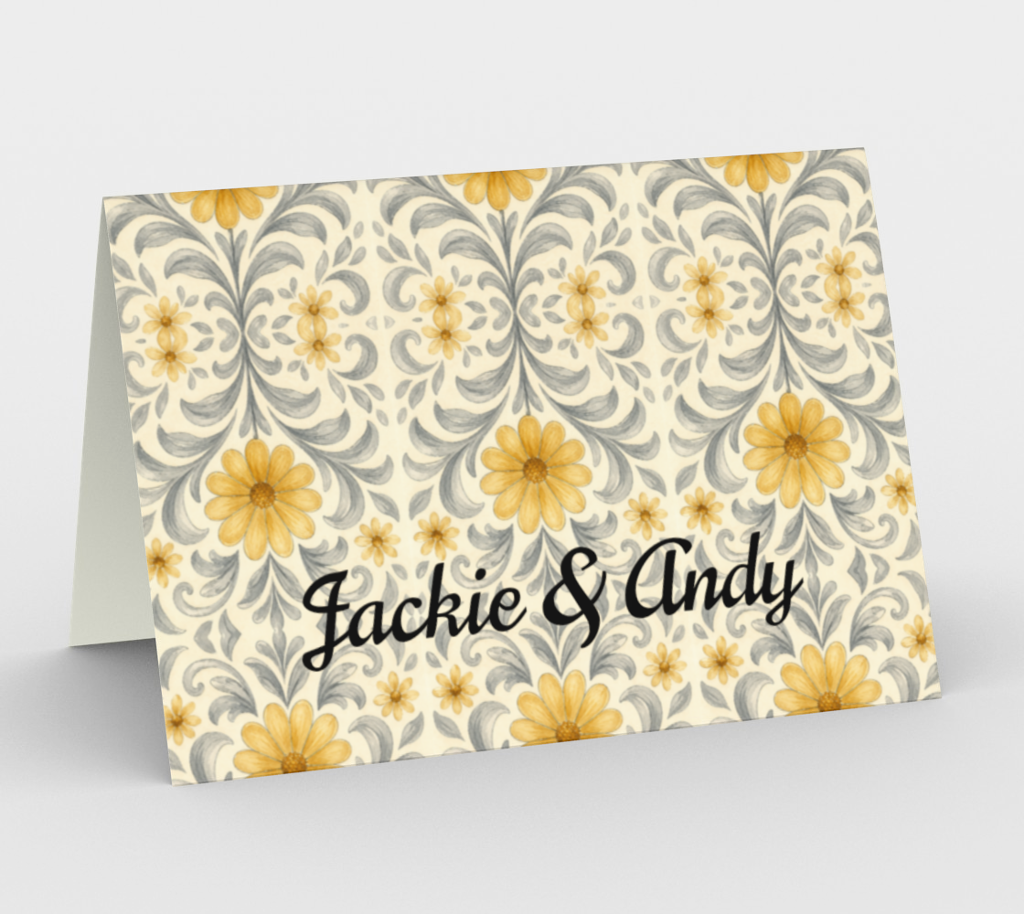 Silver Garden Damask personalizedstationery