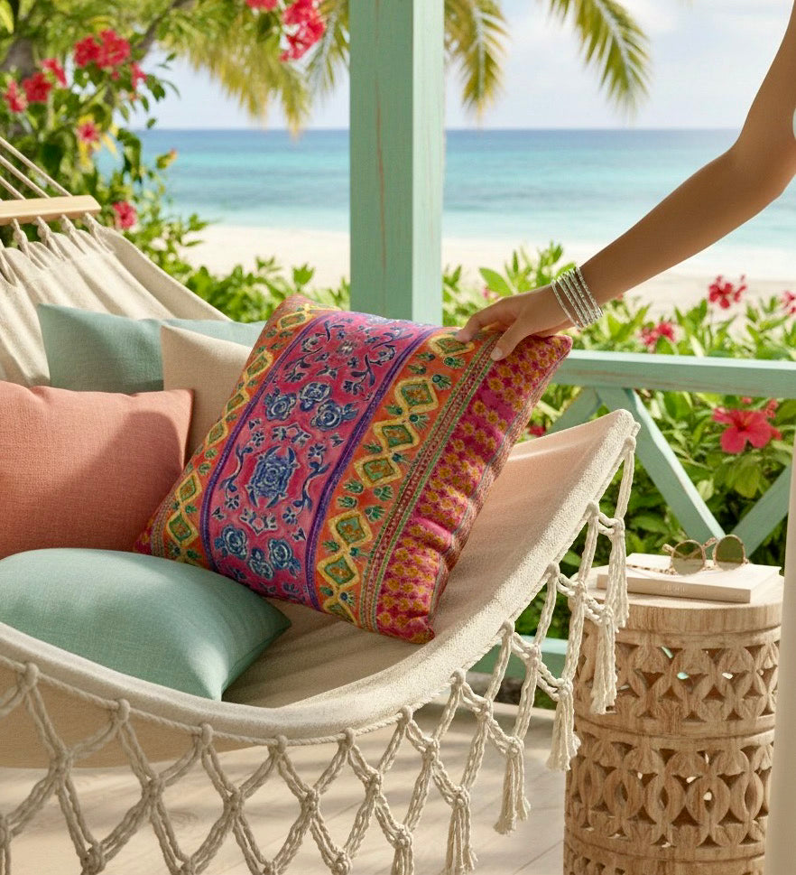 Coral Caravan 22 x 22 Pillow Cover