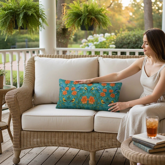 Island Songbird Garden 24 x 12 Pillow Cover