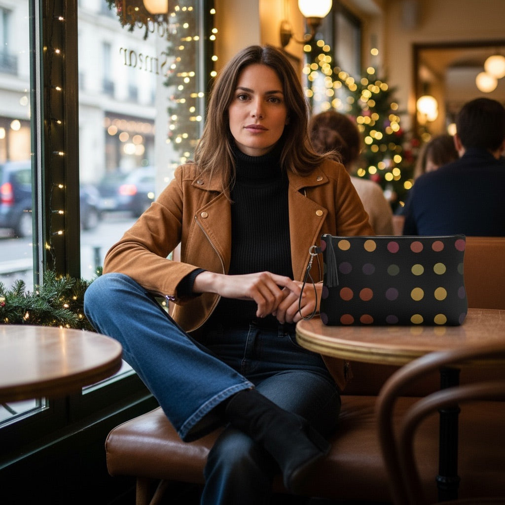 Carnivale Vegan Leather Clutch Wristlet