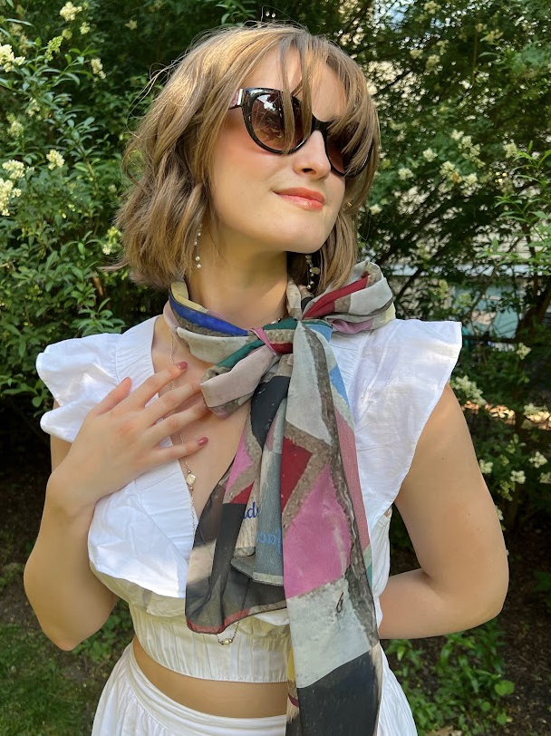 Cubist Delight Chiffon Scarf