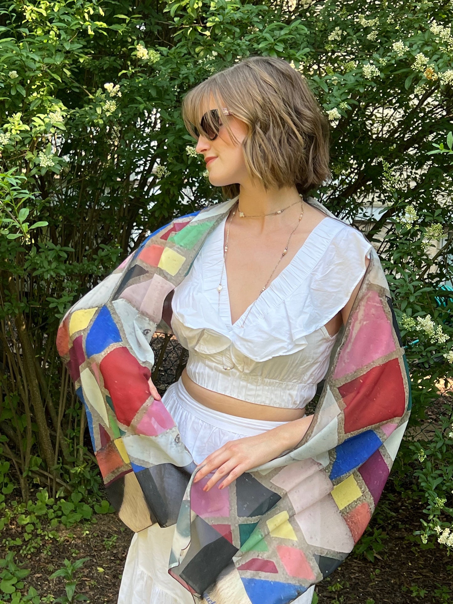 Cubist Delight Chiffon Scarf