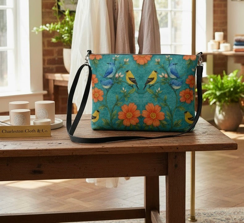 Island Songbird Garden Vegan Leather Crossbody Bag