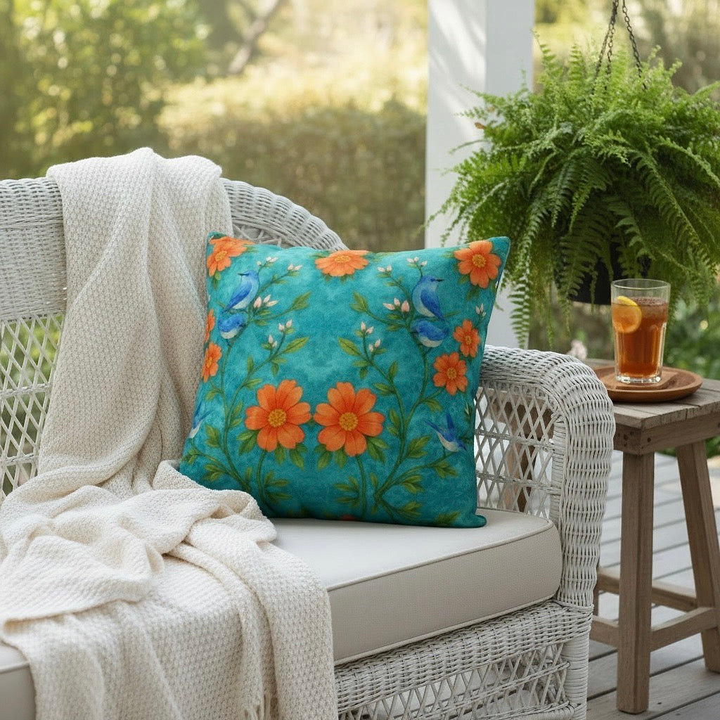 Island Songbird Garden 22 x 22 Pillow Cover