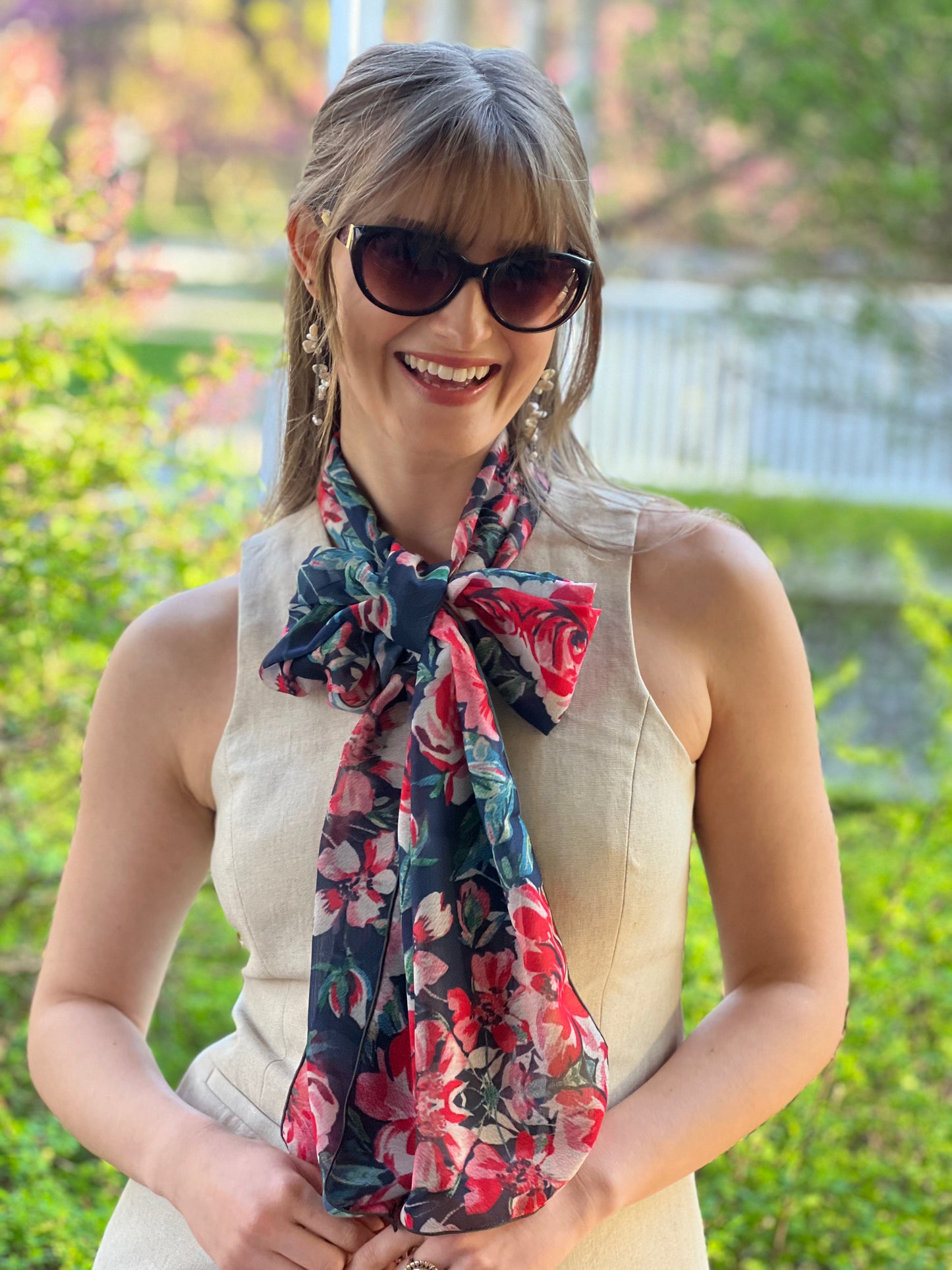 Somerset Roses Chiffon Scarf
