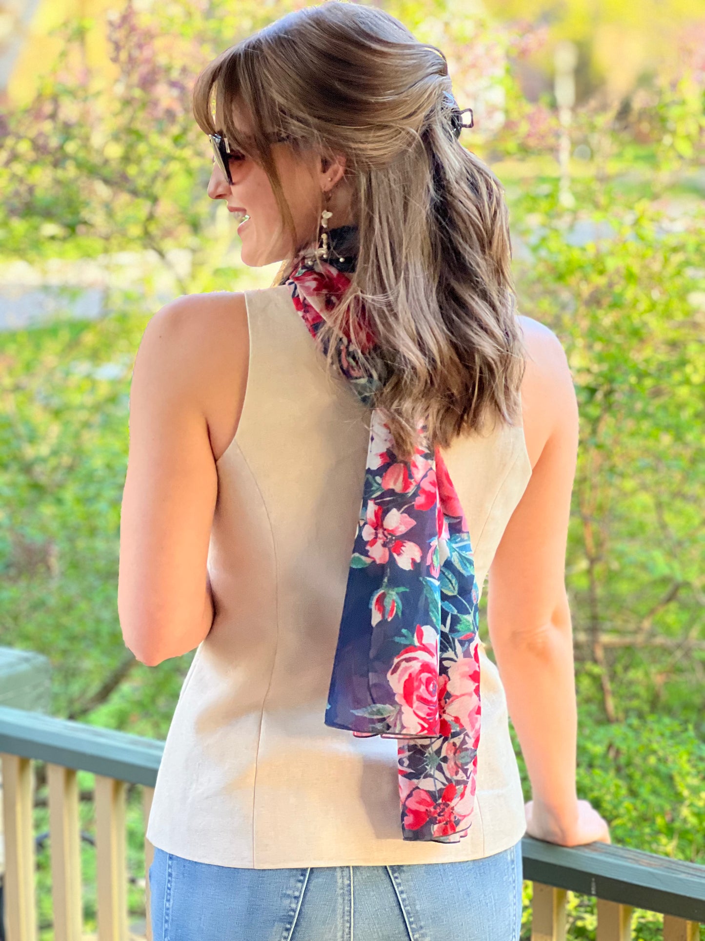 Somerset Roses Chiffon Scarf