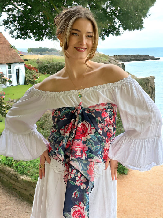 Somerset Roses Chiffon Scarf