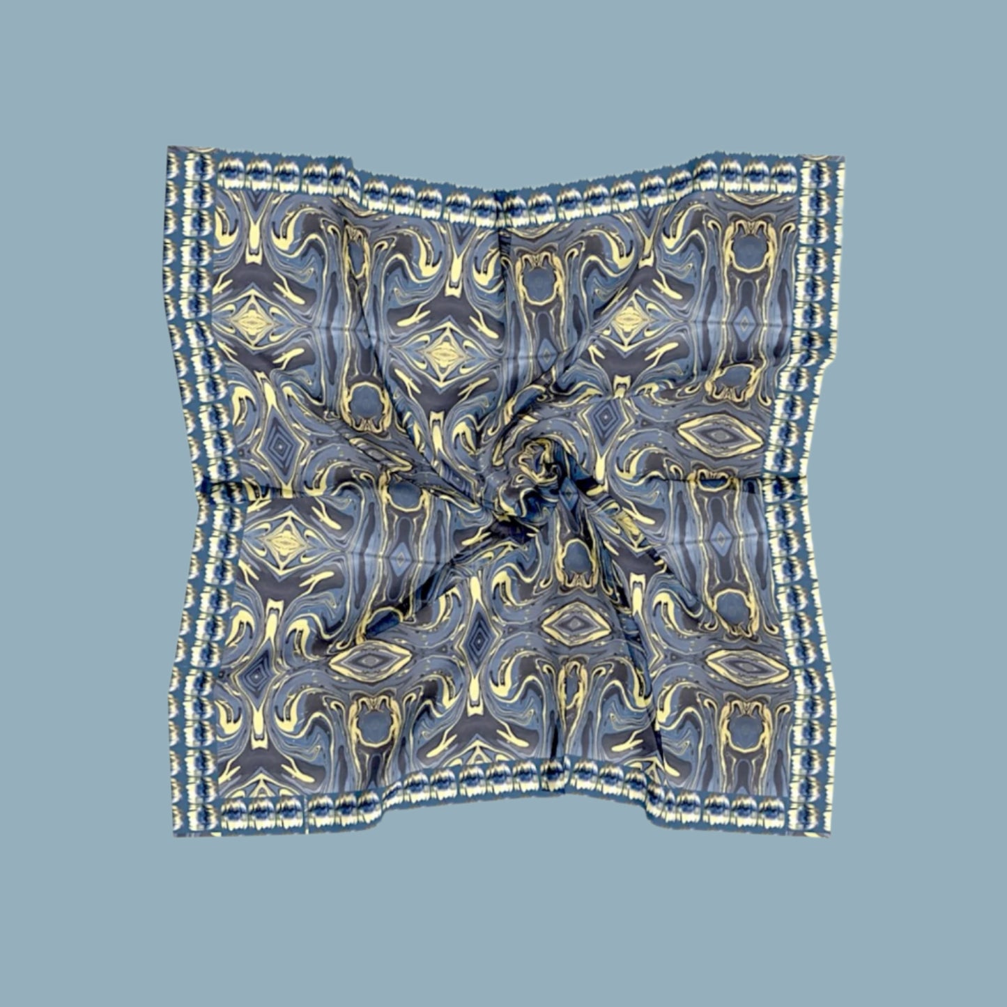 Mendocino Blues Silk Square Scarf