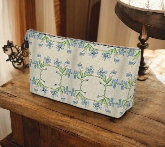 Blue Iris Makeup Bag