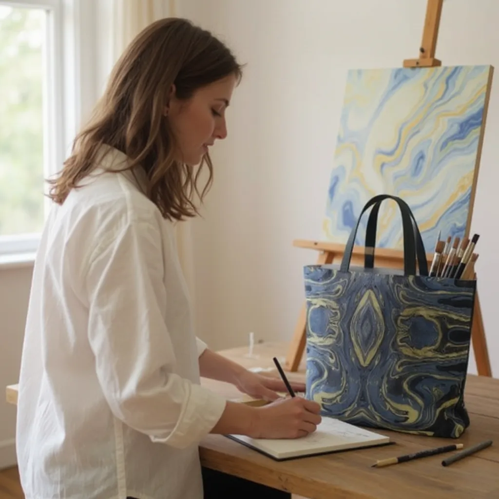 Mendocino Blues Diamond Tote Bag