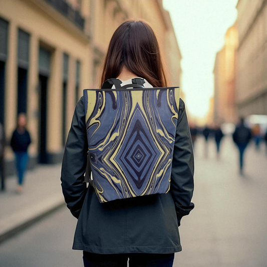 Mendocino Blues Diamond Vegan Leather Backpack