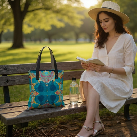 Gilded Currents Butterfly Urban Tote Bag