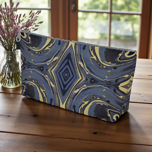 Mendocino Blues Diamond Makeup Bag
