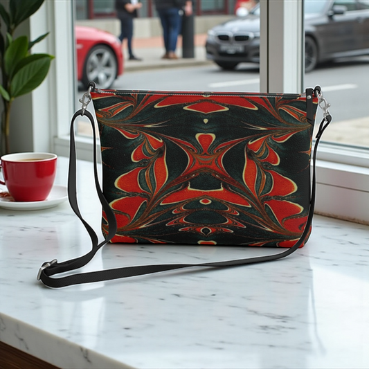 Americana Swirl Vegan Leather Crossbody Bag