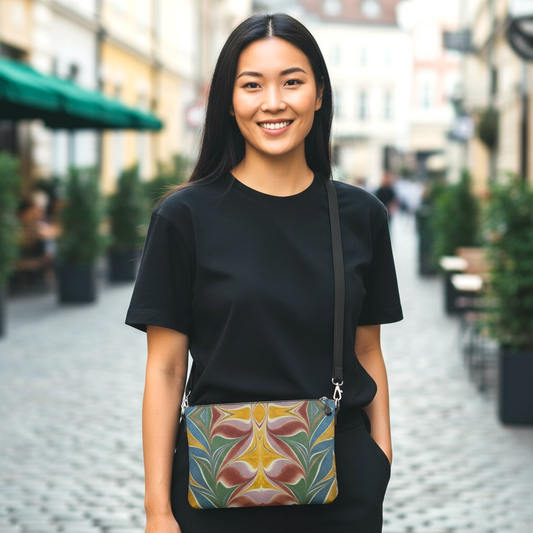 Florentine Flames Vegan Leather Crossbody Purse