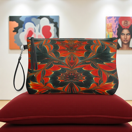Americana Swirl Vegan Leather Clutch