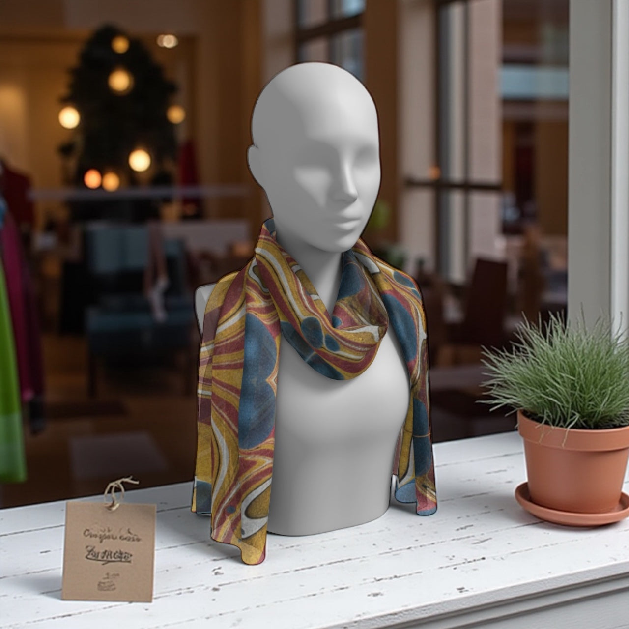 Sundown Revival Long Silk Scarf