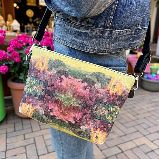 Giverny Gardens Vegan Leather Crossbody Bag