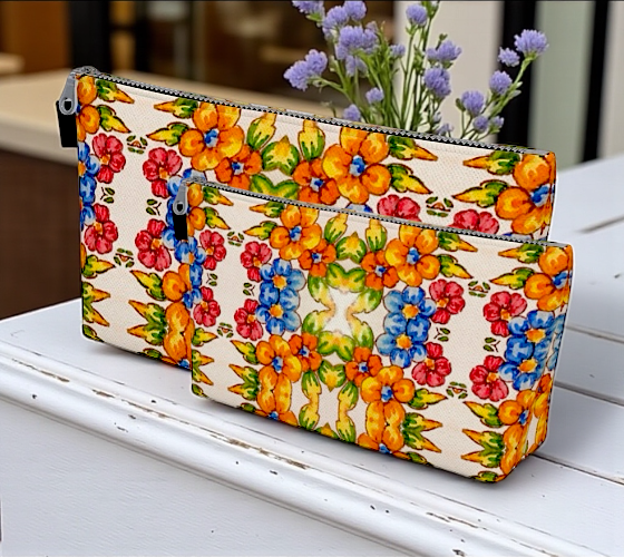 Positano Flowers Makeup Bag