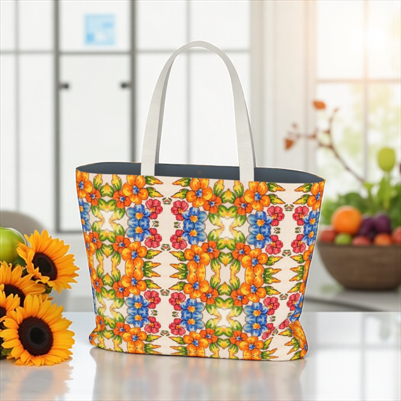 Positano Flowers Tote Bag