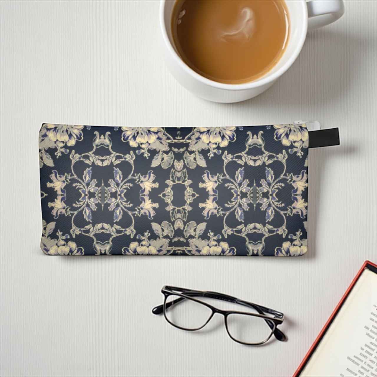 Blue Fleur Damask Pencil Case