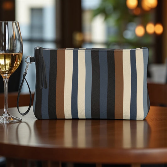 Midnight Timber Vegan Leather Clutch Wristlet