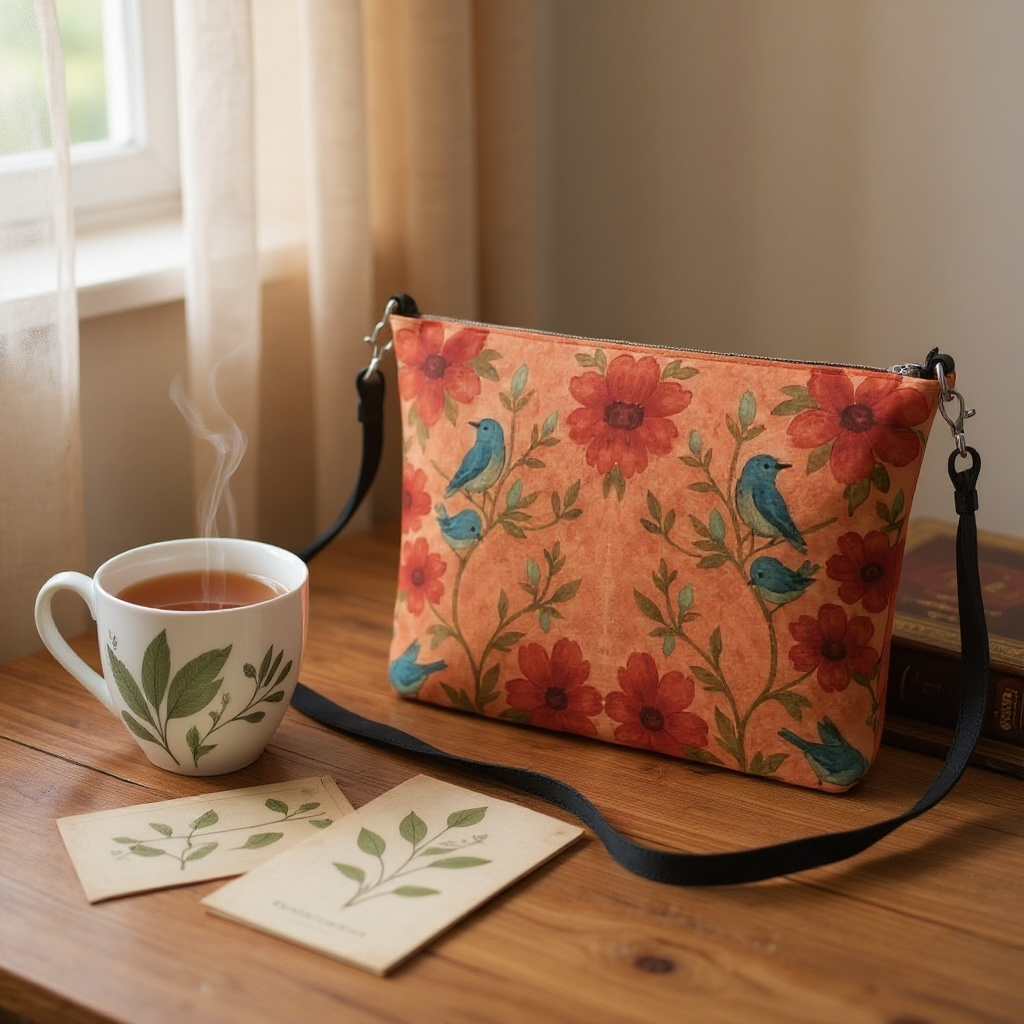 Songbird Bloom Terracotta Cross Body Bag