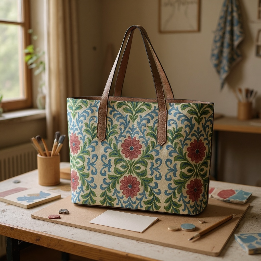 Jardin Provencale Blush Vegan Leather Tote