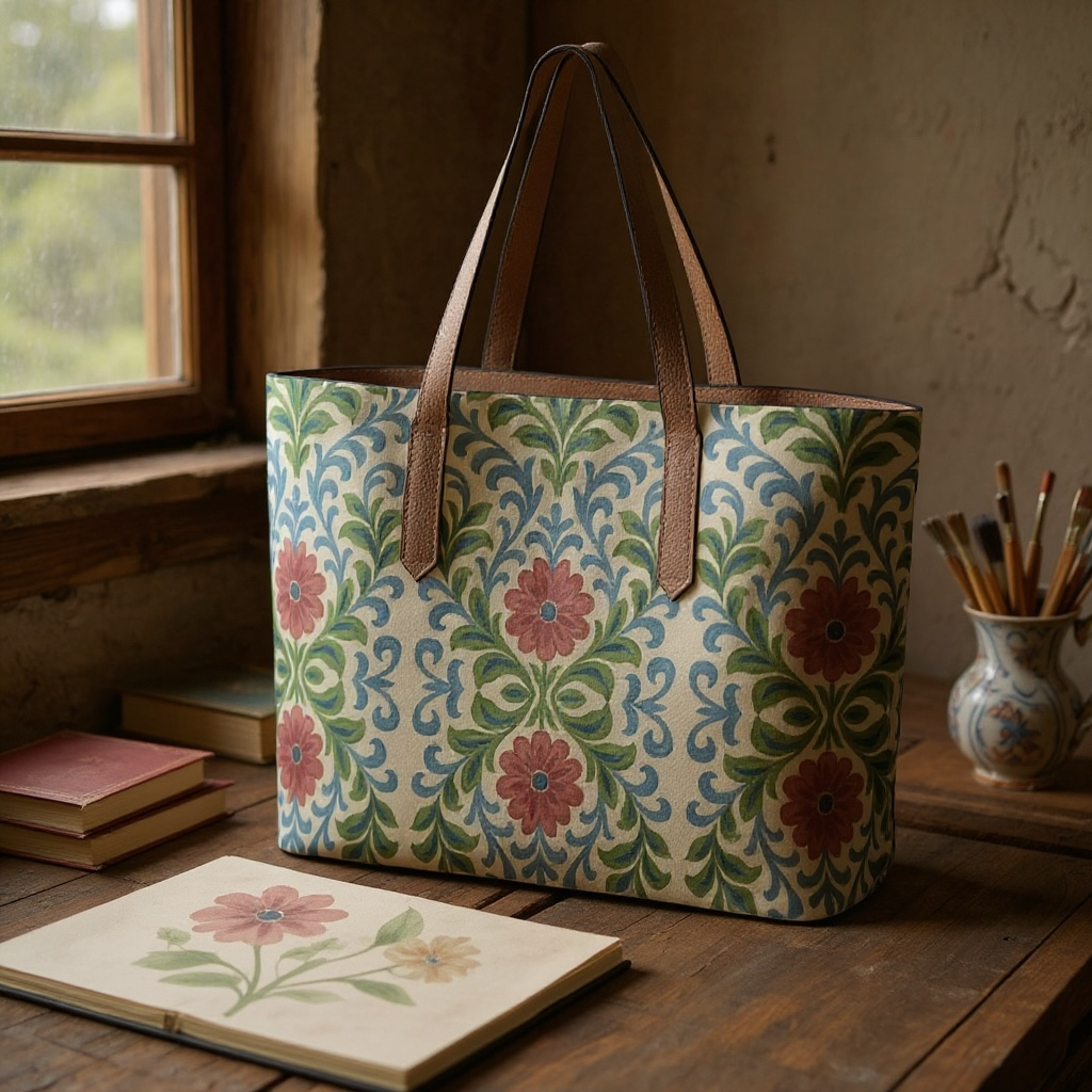 Jardin Provencale Blush Vegan Leather Tote