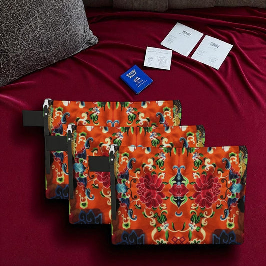 Jade and Flame Zipper Carry-all Bag